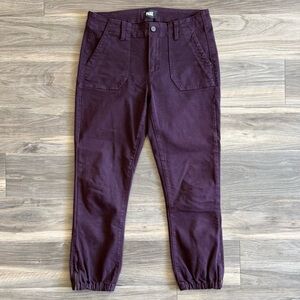 PAIGE Mayslie Cropped Jogger Pant in Deep Plum Size 29
